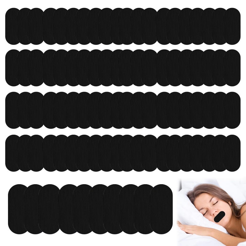 90 Pcs Mouth Tape for Sleeping, Mouth Tape for Improve Sleep Through Nasal Breathing Black Mouth Tape Suitable for Mouth Dry Relaxation Sleep Breathing Exercises